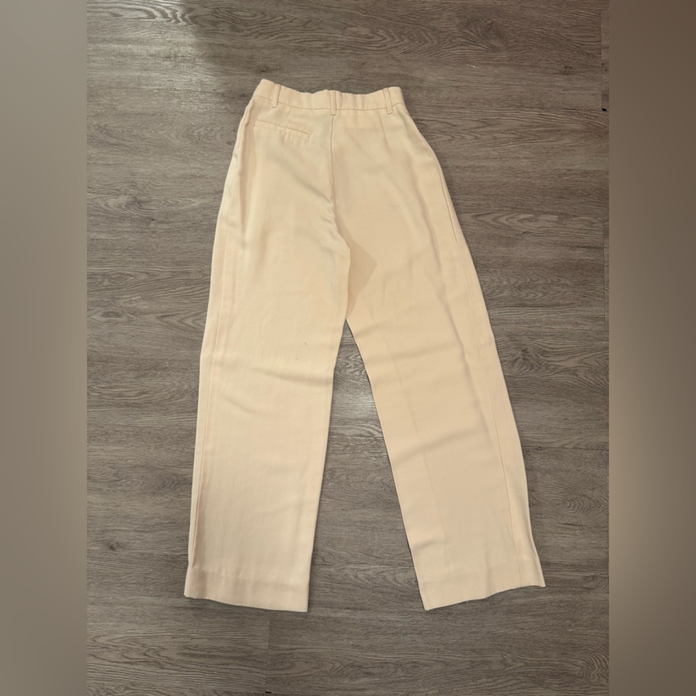 Cream Wide-Leg Trousers - Picture 3 of 6